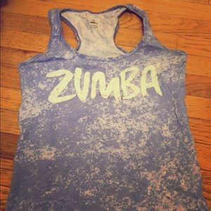 Lavender and white Zumba Tank-XL